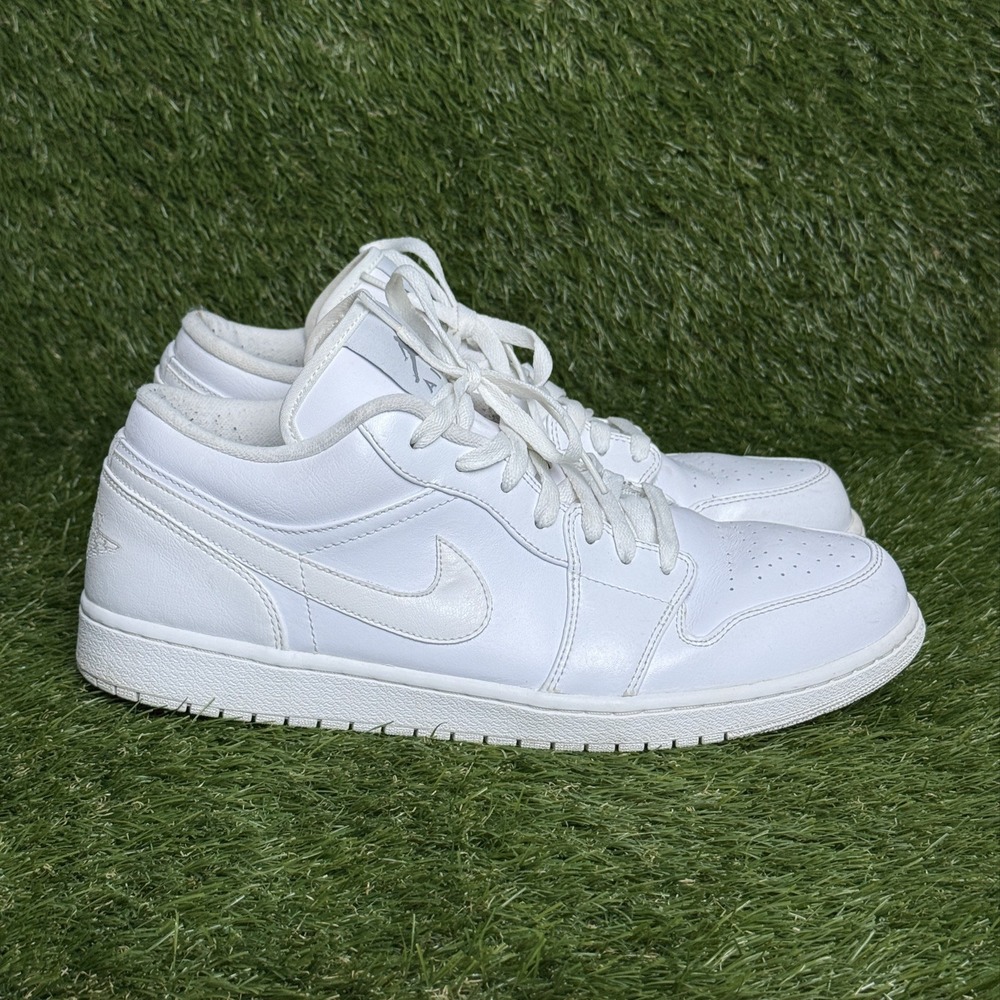 Nike Air Jordan 1 Low Triple White Mens Sneakers 553558-136 Size 13